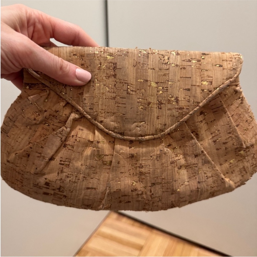 Lauren Merkin Cork Textured Clutch